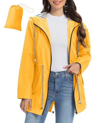Chubasquero mujer impermeable chaqueta ligera al aire libre transpirable con capucha