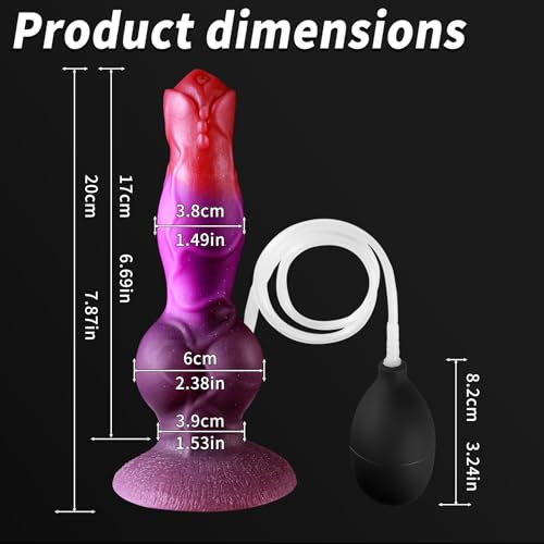 Image of Squirting Monster Dog Silicone Dildo with Suction Cup (Red)