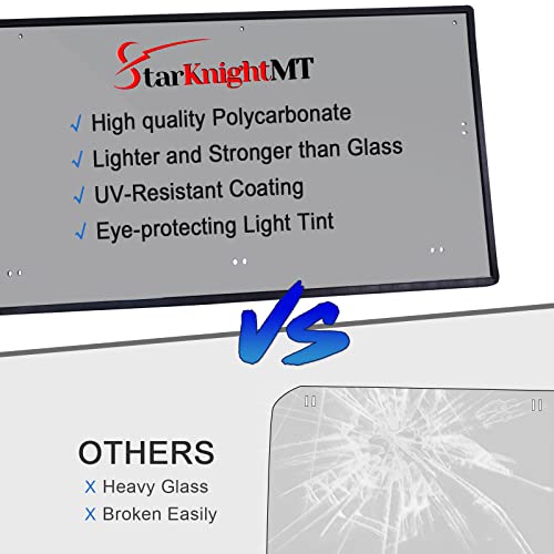Image of StarknightMT Rear Windshield Compatible with CFMOTO UFORCE 1000 2019-2026 &1000XL 2022-2025, UV-Proof PC Back Window Accessories, Tinted (Not for U10 Pro)