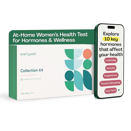 Everlywell At-Home Womens Health Collection Kit Measures 11 Biomarkers for Hormonal Wellness including Cortisol Progesterone & TSH - CLIA-Certified Lab Results Within Days - for Women Ages 18 Plus