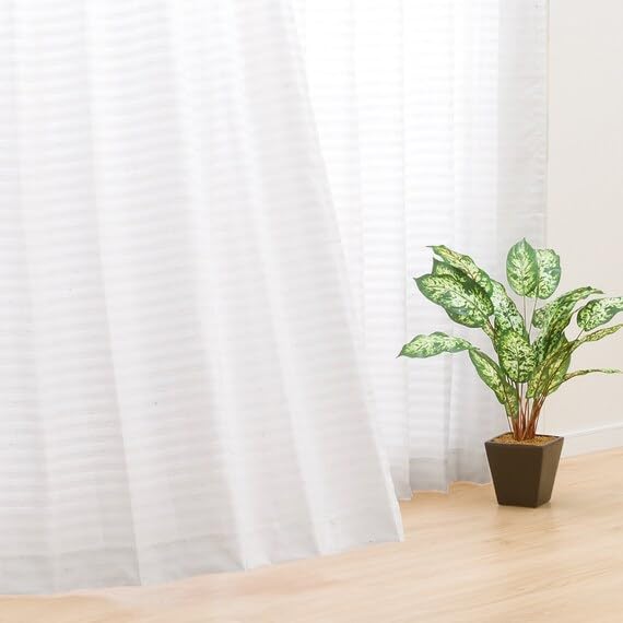 Amazon｜ニトリ 遮熱 遮像 レースカーテン ポリー 100X108cm 2枚入り