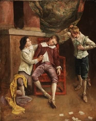 Tableau Méfait José Miralles Darmanin pour créer une ambiance vintage dans la chambre
