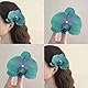 Xduargs Boho Große Blume Haarspangen Vintage Orchidee Blume Haarspange Hochzeiten Blume Haarspangen Barrette Hawaiianische Große Blume Blumen Haar Pins Schmetterling Orchidee Haar Pin Clips(grün)