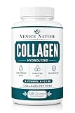 Collagene e Acido Ialuronico - Collagene Idrolizzato con Acido Ialuronico Coenzima Q10 + Vitamina C + Magnesio, Vitamina A - B6 - Collagene Completo Integratore - Collagen Venice Nature