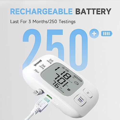 Yuwell Rechargeable Wrist Blood Pressure Monitors For Home Use, Large Blood Pressure Cuff Wrist With Voice Broadcast, Blood Pressure Machine With Irregular Heartbeat, Including Travel Case & Usb Cable #TOP1