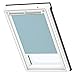 Produktbild VELUX Original Verdunkelungsrollo für Dachfenster mit weißen Seitenschienen, CK02, Uni Hellblau/DKL CK02 4571SWL