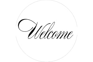 80-2" White Welcome Stickers for Wedding Favors