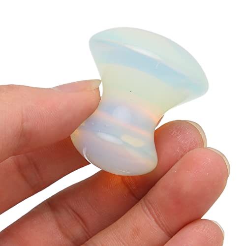Dioche DIOCHEOZWSIQKEGA Mushroom Shaped Opal Stone, Gua Sha Massage Tool Jade Scraping Stone Facial Skin Care Tools For Face Back Hand Foot thumb #5
