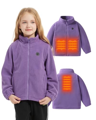 Image of HEWINZE Kids Heated Jacket,Fleece Jacket for Kids, Electric Heating Warming Jacket with 5V Battery Pack.