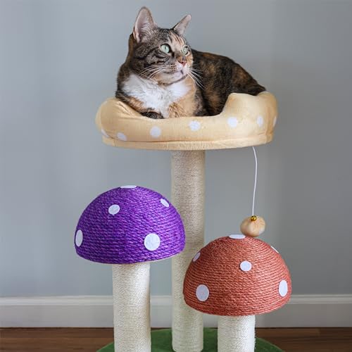 CTR1001A Pixie 22.5" 3-Niveles Casa para Gato con Sisal y Juguetes miniatura 6