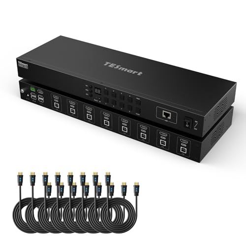 TESmart 8x1 HDMI KVM switch 8-input 4K@30Hz with remote control
