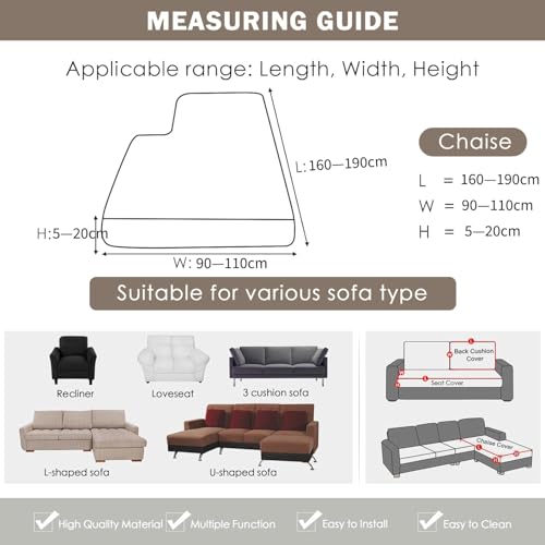 Housse de canapé stretch imperméable gris clair pour protéger votre angle de salon - 3