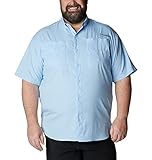 Columbia Mens PFG Tamiami II Short Sleeve Fishing Shirt, Sail, Small