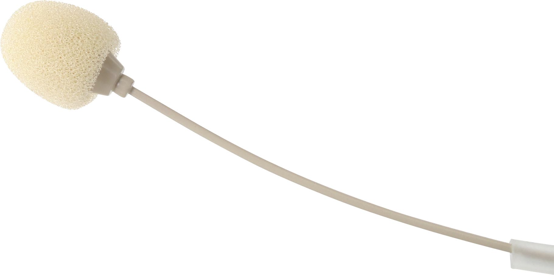 Pronomic Micrófono Headset HS-31 EA Beige, Headset con Diadema Ajustable | Condensador electret trasero, Compatible con la mayoría de sistemas inalámbricos comunes, Patrón polar: omnidireccional