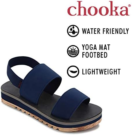 Chooka Women's Yoga Flatform Sandal, steel blue, 8 M US | Image 5