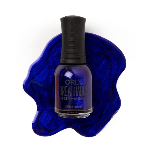 Miniatura 2 de Orly Breathable You're On Sapphire Cobalt Blue Shimmer - Tratamiento de esmalte de uñas + color infundido con aceite de argán, vitamina B5 Pro +