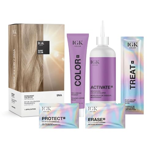 IGK Permanent Hair Color Kit 9NA Surf Club