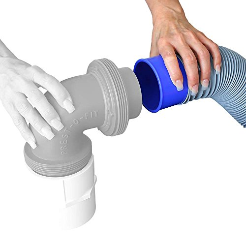 Prest-O-Fit 1-0061 Ultimate Sewer Hose - 10',White/Blue #TOP2