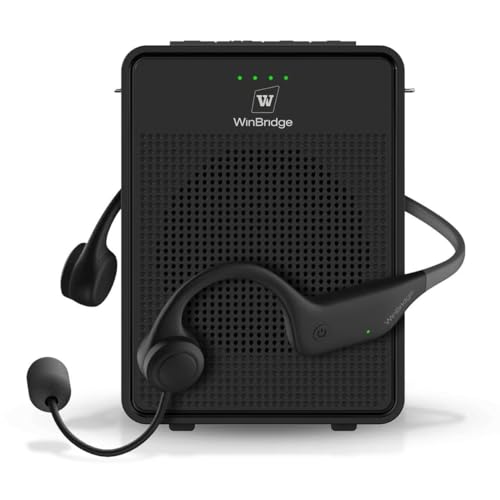Voice Amplifier Wireless Ear-Hook Headset Microphone, Original Sound Portable Microphone and Speaker...