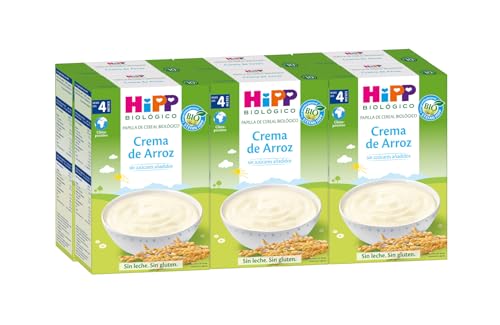 HiPP Biológico - Crema de Arroz sin Gluten BIO - Fácil Digestión - Sin Azúcares Añadidos - Sin...