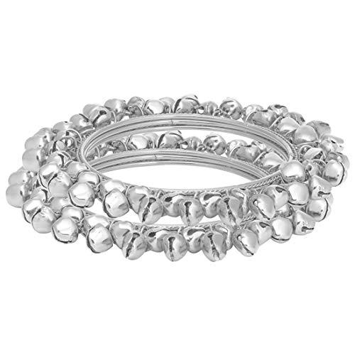 Aheli Gold Tone Oxidized Finish Cluster Bells Embellished Bangle Set Indian Traditional Fashion Jewelry for Women Aheli Gold Tone Oxidized Finish Cluster Bells Embellished Bangle Set Indian Traditional Fashion Jewelry for Women