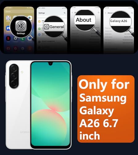 Image of FNTCASE for Galaxy A26 5G Phone Case: Magnetic Matte Translucent Military Grade Drop Protection Cell Phone Cover - Slim Rugged Durable Shockproof Protective for Samsung A26 Cases - Black