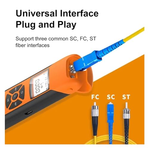 Medidor de potencia de fibra óptica G10 con iluminación LED para cable de red 8