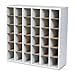 SAFCO Wood Mail Sorter with Adjustable Dividers, Stackable, 36 Compartments, Gray (Case of 2)