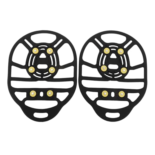 1 Pair 6 Studs Ice Snow Traction Cleats, Non Slip and Cushioned Firm Grip Safety and Comfort for Hiking and Climbing