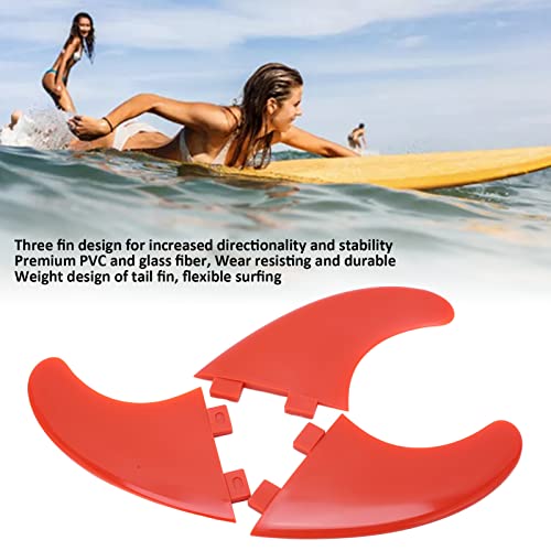 Pacote de 3 barbatanas de prancha de surf, barbatanas de propulsão de fibra de vidro estilo G5, subs