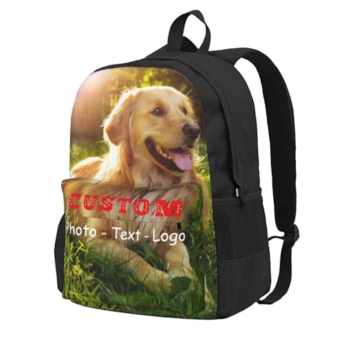Personalized Backpack for Men, Custom Laptop Backpacks with Photo Text Image, Customize Work Backpack, Gifts for Men2