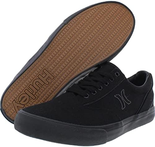 Hurley Mens Arlo Lace Canvas Casual and Fashion Sneakers Black 12 Medium (D) Review | Image 4