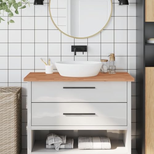 UJCHVHN Home Garden, encimera de baño de madera maciza de haya de 100 x 60 x 2,5 cm
