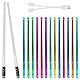 1 Paar LED Leuchten Trommelstock,15 Farben 2 Modi Leuchtende Schlagzeugstöcke,mit USB Type-C Ladefunktion Leucht Drumsticks für Drum Set,Groß Angelegte Nachtveranstaltungen