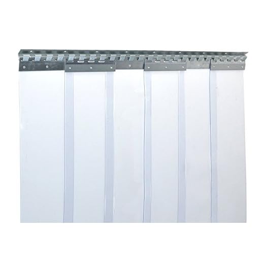 PVC-bandgardiner 2 x 200 mm, höjd 3,00 m, bredd 3,00 m, förmonterad, PVC-lamellridå, industriell gardin, transparent av mjuk PVC