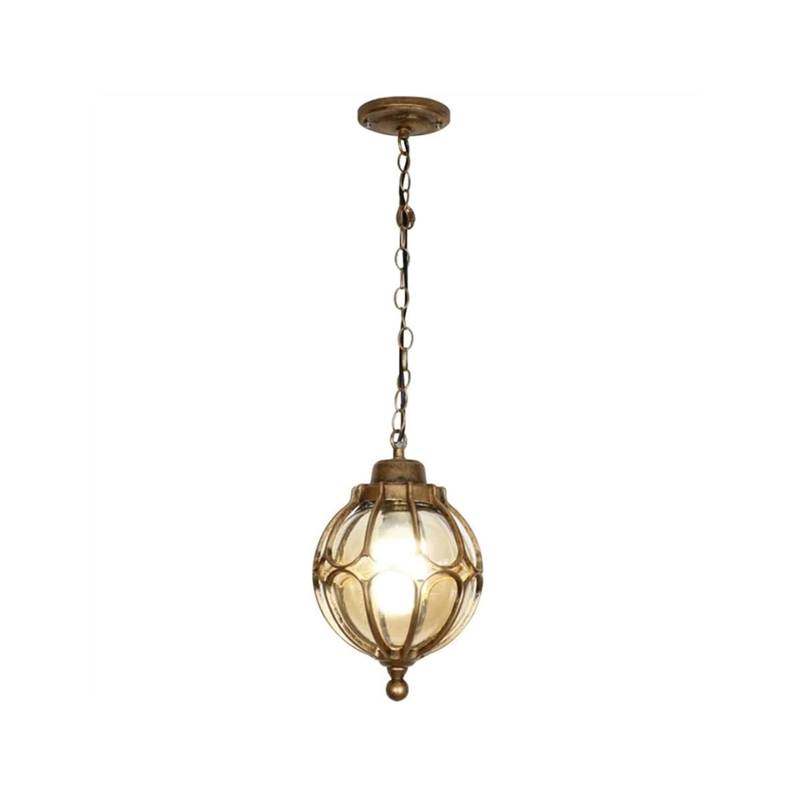 MYXJX Hanging Lights, Modern Chandelier Retro Aluminum Outside Glass Vintage Outdoor Pendant Light Waterproof Exterior Lantern