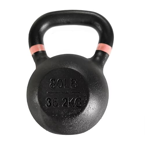 Elevon Cast Iron Kettlebell Weights for Home Gym, 80 LBS