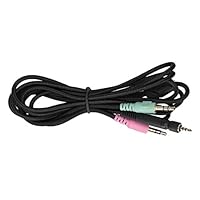 KIMISS GSP500 Kopfhörer Audio Kabel, GSP600/350 Ersatz-Audiokabel, 3.5MM Spiel Kopfhörerkabel, Geflochtenes Nylonkabel Klinkenkabel, 2M für G4ME ONE/GAME ZERO Headset zu One PC und Smartphones