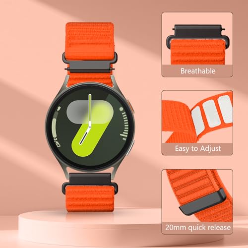 Image of 20mm Nylon Band for Samsung Galaxy Watch 7 /6 /5 /4 /FE 40mm 44mm /Classic 47mm