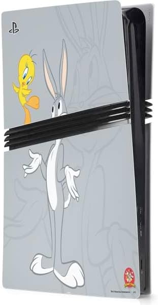 Skinit Decal Gaming Skin Compatible with PS5 Pro Console - Officially Licensed Looney Tunes Bugs Bunny Double Design