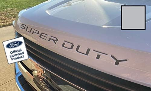 Decal Mods (2017-2022) Hood Grille Decal Sticker Letter Inserts Inlays (Thin) for Ford F250 F350 F450 Super Duty Red Reflective (Reflects Red) - CR+R
