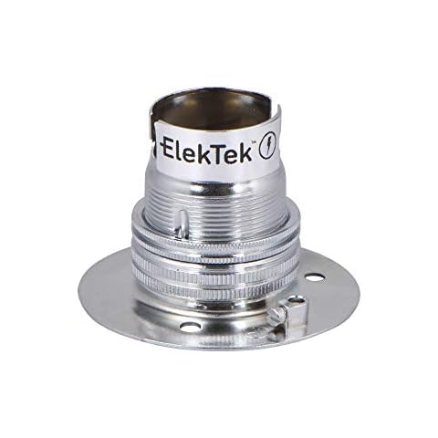ElekTek Chrome B22 Bayonet Cap Lamp Holder Cover