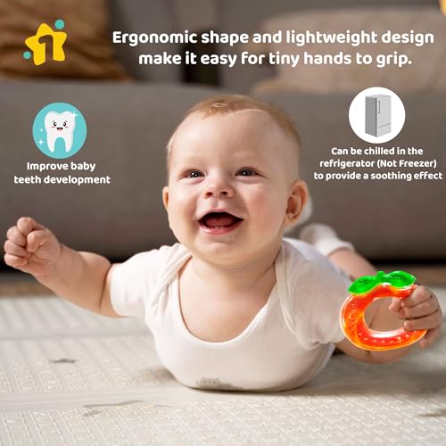 Image of 1st Step Baby Water Filled Teether /Teething Toys (Orange)