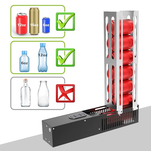 JAOGAUS Elektrischer Dosenbrecher, Automatisches Recycling Von 6 oz bis 18 oz Aluminium-Metalldosen, Automatischer und Manueller Modus, Recycling von Limonaden-, Coladosen und Plastikwasserflaschen
