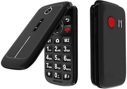 Téléphone portable senior 4G simvalley MOBILE pour rompre l'isolement avec écran lisible de 2,8"