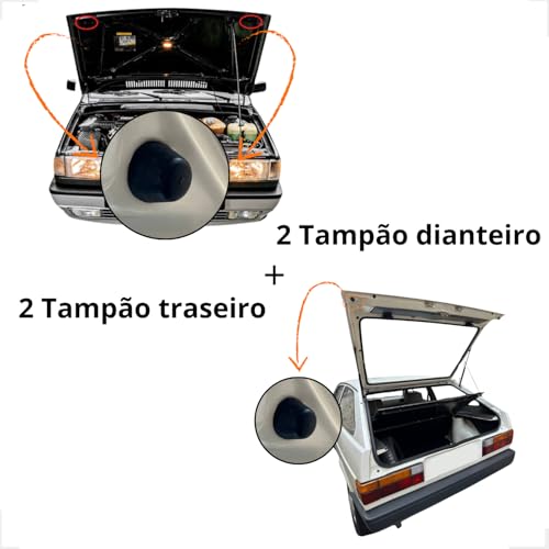 4 Batente Coxim Da Tampa Traseira Porta-malas Gol Quadrado