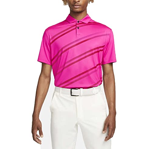 Nike Men's 2022 Dri-Fit Vapor Printed Golf Polo, Pink Prime, Large #TOP15