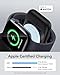 ESR for 3 in 1 Magsafe Charger, Travel Charger Stand Made for Apple Watch Certified, Foldable Charging Station Compatible with Magsafe and iPhone 17/16/15/14/13/12, AirPods 4/3/Pro, Black