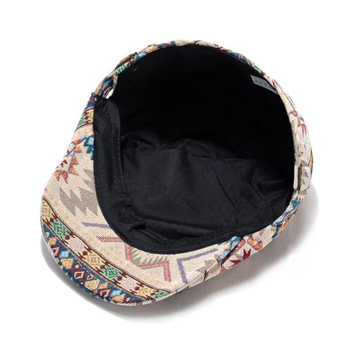 Image of Cotton Newsboy Cap,Breathable Ivy Gatsby Cabbie Beret Hat for Men's Women Driving Hunting Golf