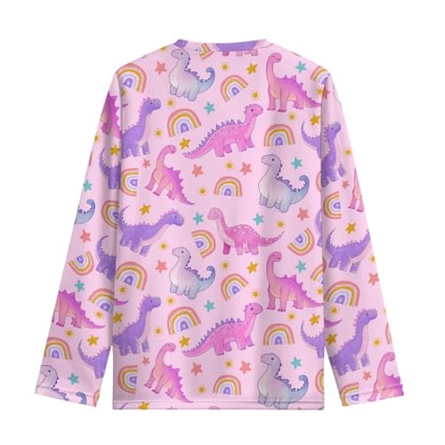 Image of Girls Basic Tee Shirts Outdoor Long Sleeve Shirt Winter Clothes Size 3-16 Top Fall Clothes Gift for Holiday